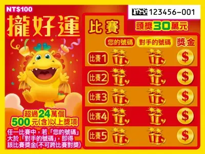 100元刮刮樂- 攏好運